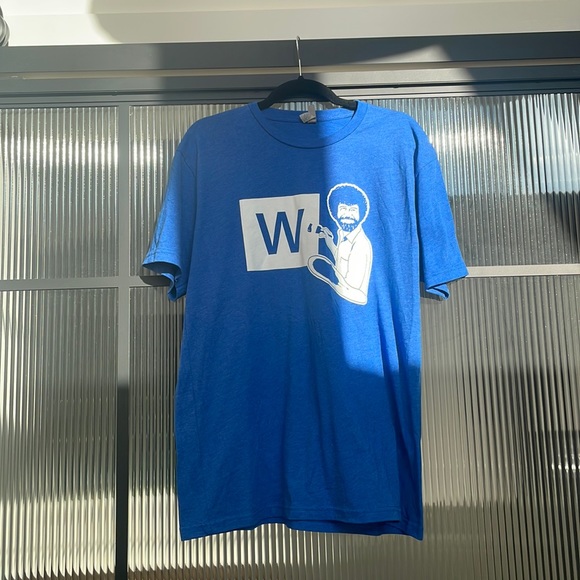 Chicago Cubs Bob Ross Paint the W Tee - Picture 2 of 3